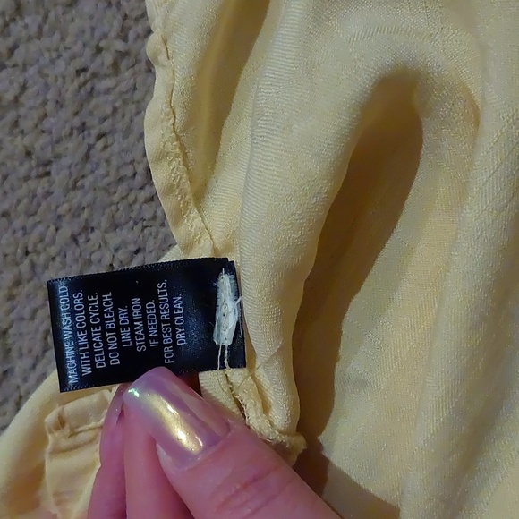 Men's Croft & Barrow Button Down Silk  Shirt Size XL - Picture 7 of 9